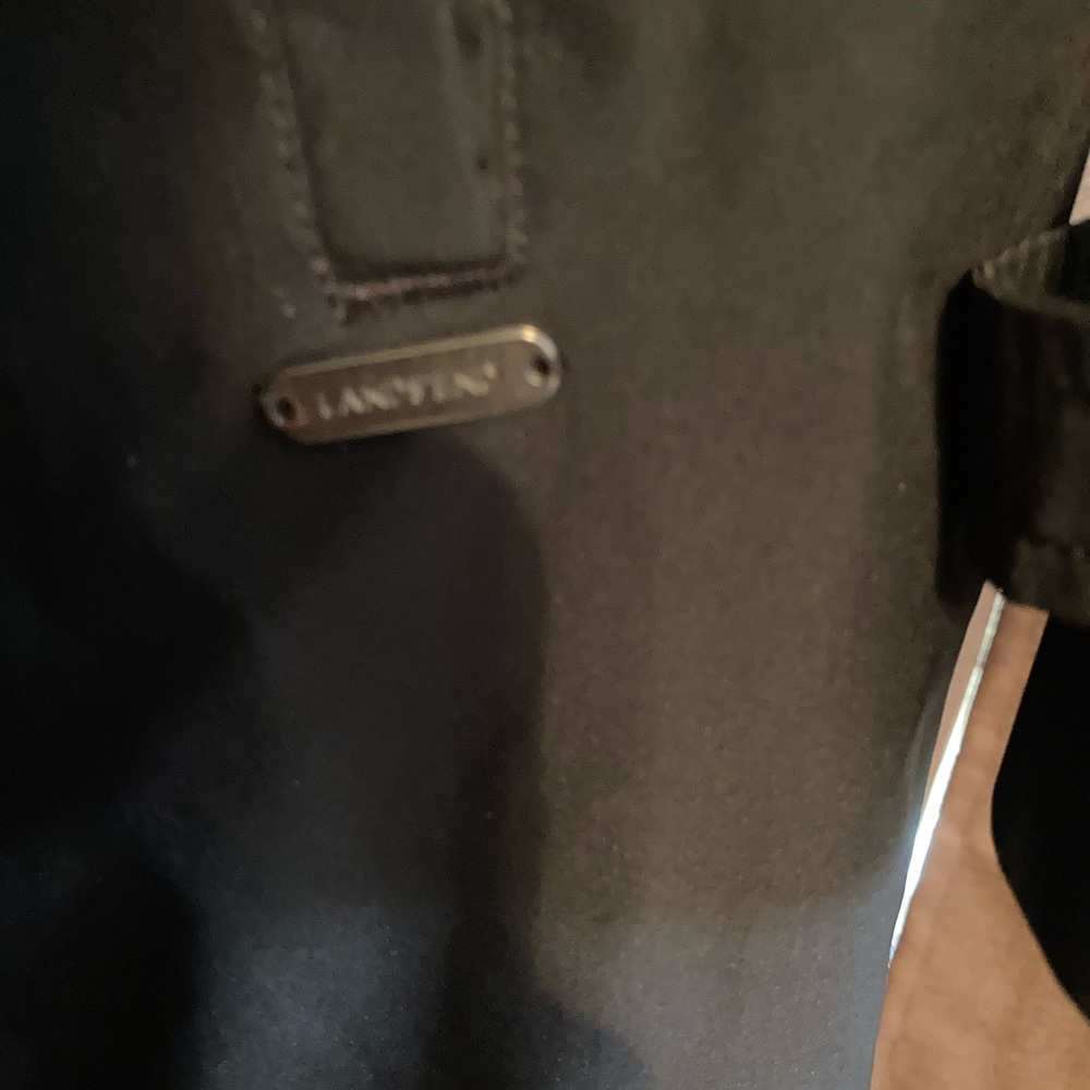 🍂🌻☔️Lands’ End Black and Leopard Print TrenchCoat/Rain Jacket - Picture 5 of 5